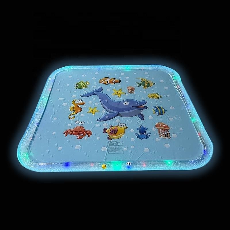 LC Upgraded Shining Outdoor Sprinkler Pad Unisex Flash Splash Pad mit LED-Licht