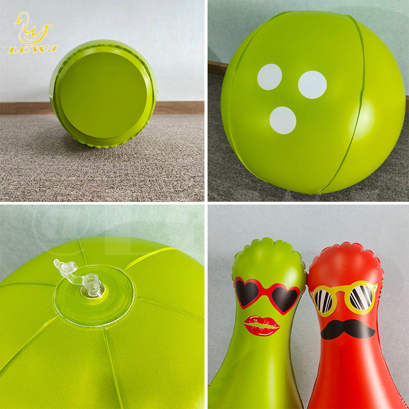 Unisex LC Farbenfrohe Spaß Großer Garten Outdoor-Spiele Jumbo Bowling Ball Und Pins Aufblasbare Kinder Bowling Set