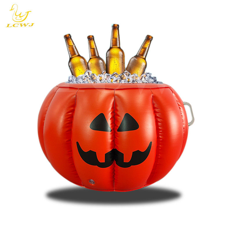 LC Halloween Kürbis servieren Buffet Bar Kühlgerät Lebensmittelbehälter Getränke Träger aufblasbare Eisplatte Für Sommer BBQ Pool Party