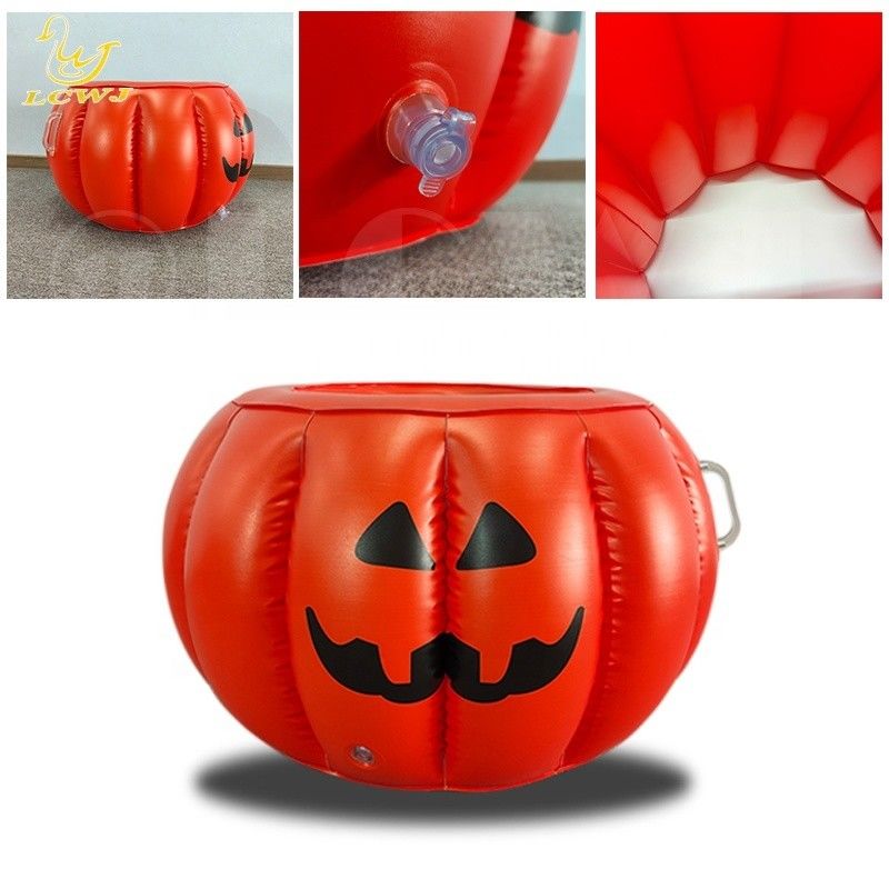 LC Halloween Kürbis servieren Buffet Bar Kühlgerät Lebensmittelbehälter Getränke Träger aufblasbare Eisplatte Für Sommer BBQ Pool Party