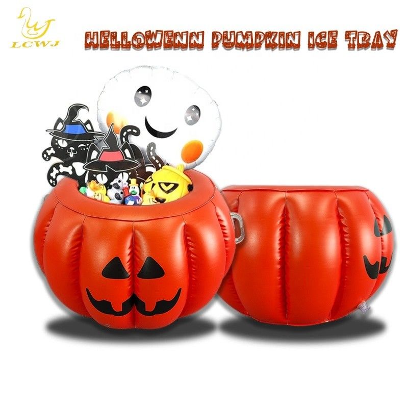 LC Halloween Kürbis servieren Buffet Bar Kühlgerät Lebensmittelbehälter Getränke Träger aufblasbare Eisplatte Für Sommer BBQ Pool Party