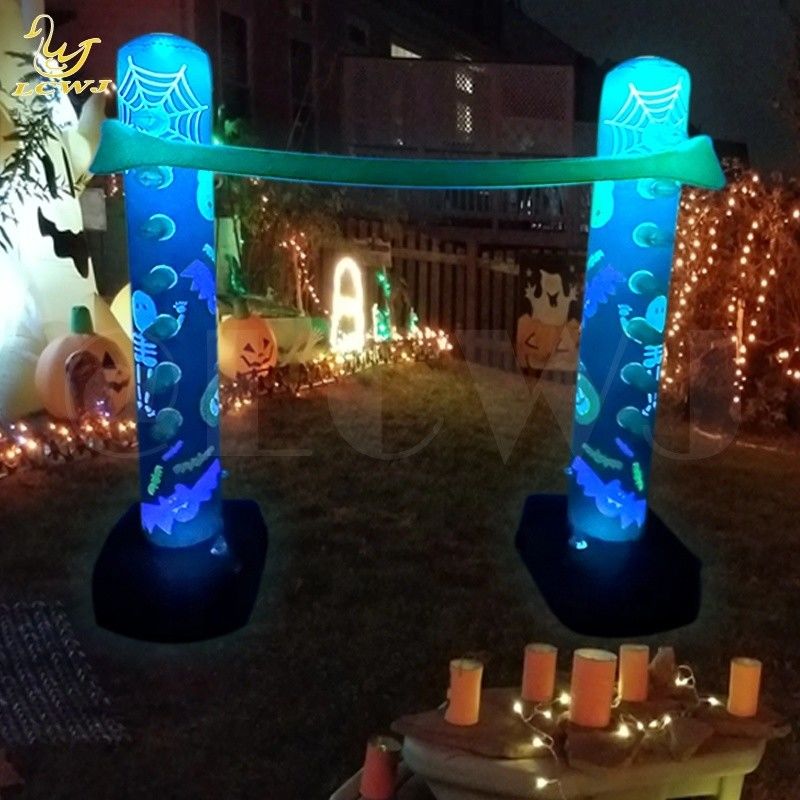 LC Hinterhof Spiele Innenraum Ferien Spaß Leuchtendes Halloween Dekor Aufblasbare Limbo Spiel Mit LED-Licht Für Erwachsene Und Familie